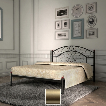 Кровать металлическая Скарлет, золото/палитра Структура (Металл-Дизайн)