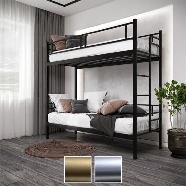 Двухъярусная кровать Квадро LOFT, золото/металлик (Металл-Дизайн)