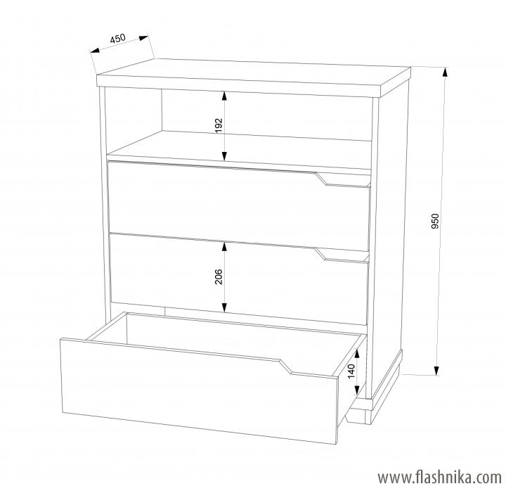 Купить Купити Комод FLASHNIKA 13 - Ціна 2370 грн. | Flashnika. Фото 3