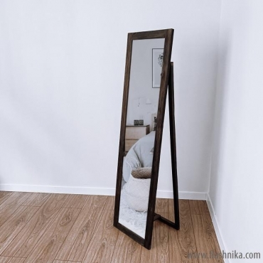 Зеркало напольное в деревянной раме темно-коричневое