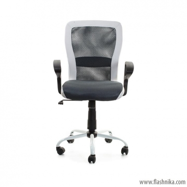 Крісло офісне Office4You Leno black white (27785)