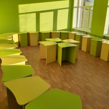 Меблі для дитячого садка (салатовий/жовтий) індивідуальне замовлення №88