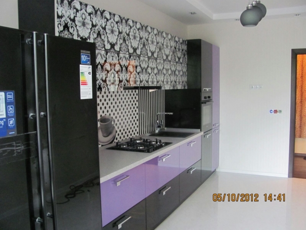 Кухня (фіолетовий/чорний) індивідуальне замовлення №164