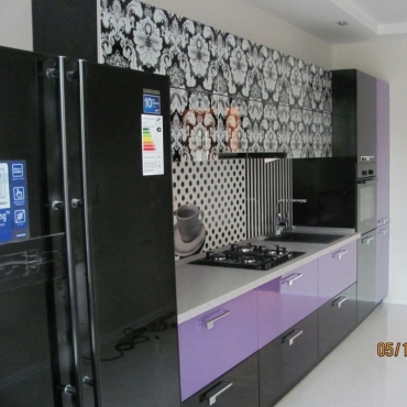 Кухня (фиолетовый/черный) индивидуальный заказ №164