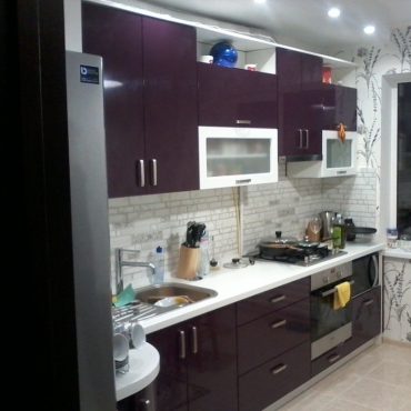 Кухня (фиолетовый/белый) индивидуальный заказ №166