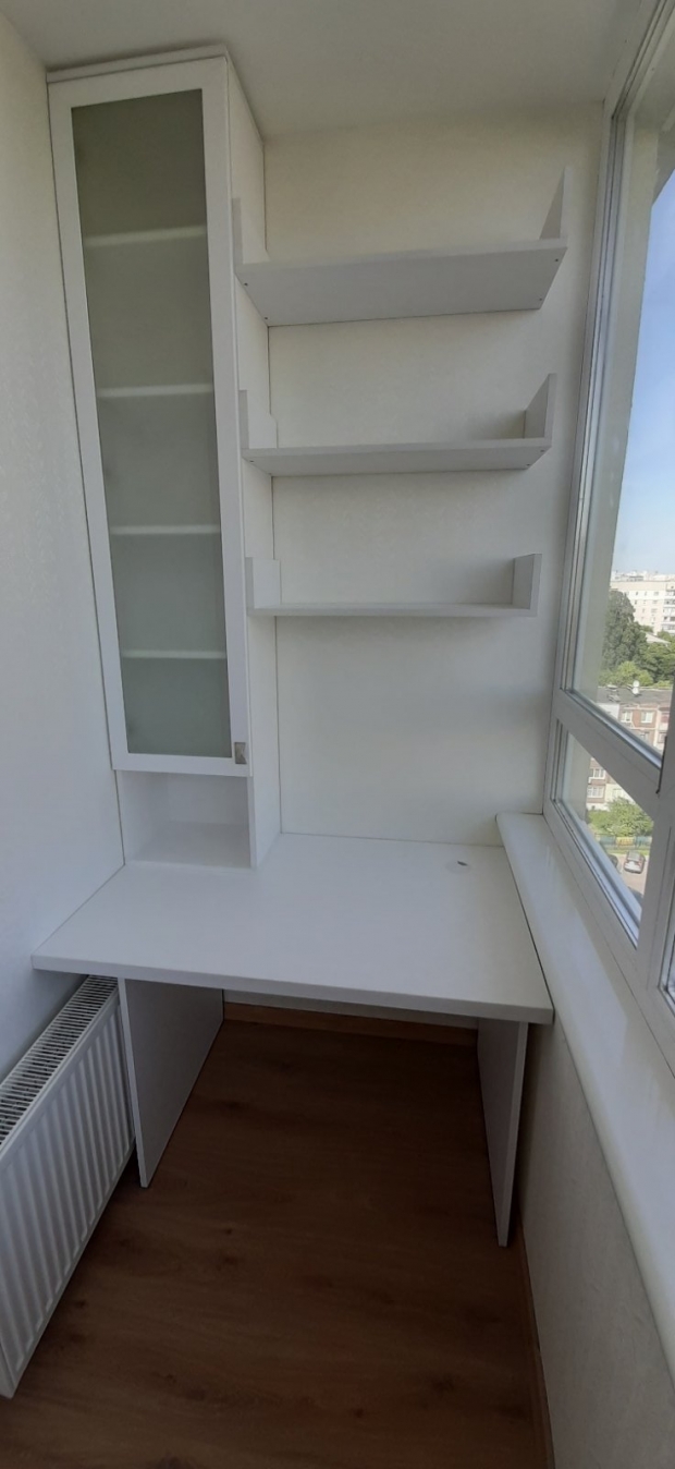 Набор мебели для балкона (белый) индивидуальный заказ №214