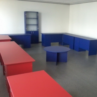 Комплект мебели для офиса (синий/красный) индивидуальный заказ №222