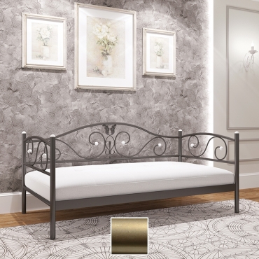 Кровать-диван металлическая Анжелика мини, золото/палитра Структура (Металл-Дизайн)