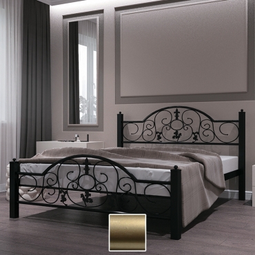 Ліжко металеве Жозефіна, золото/палітра Структура (Метал-Дизайн)
