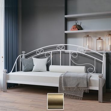 Ліжко-диван металеве Орфей, золото/палітра Структура (Метал-Дизайн)