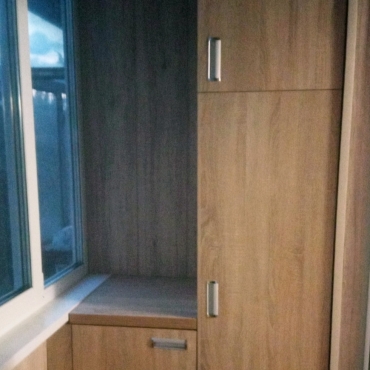 Шкаф для балкона (дуб Сонома) индивидуальный заказ №426