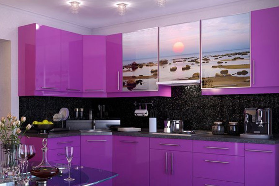 кухня фиолетовая купить
